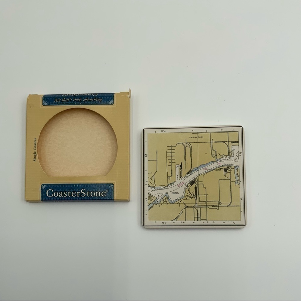 2005 CoasterStone Gelena Park Texas 4 1/2” Square Absorbent Stone NIB - Picture 2 of 3